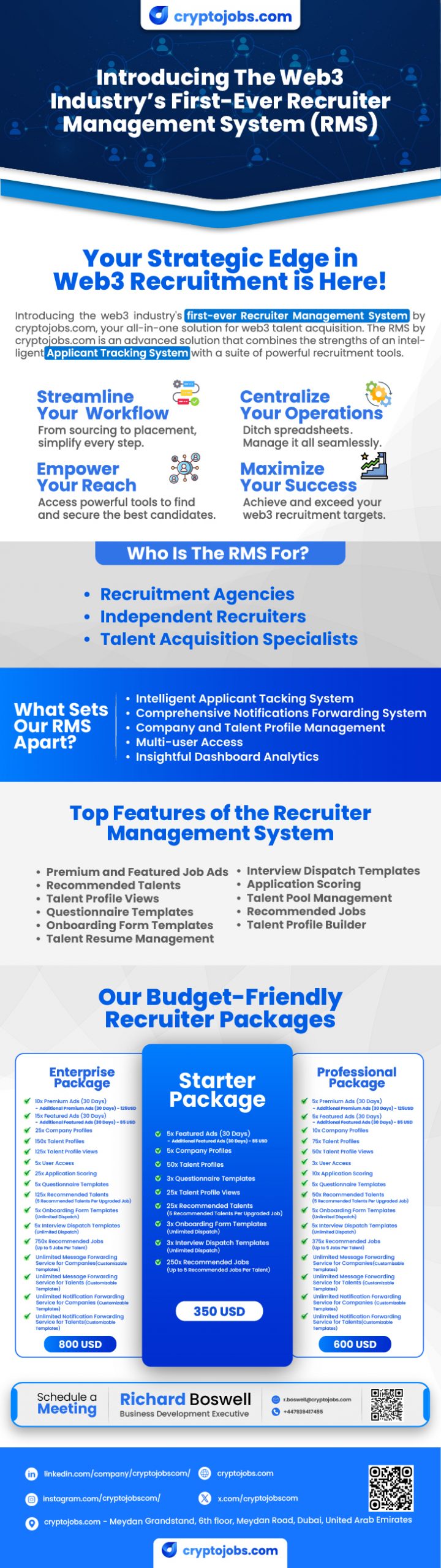 Web3’s First-Ever Recruiter Management System by cryptojobs.com